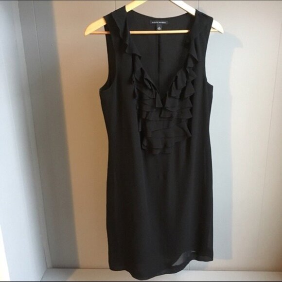Banana Republic Black Ruffle Dress - Picture 1 of 5